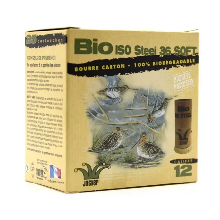 Boite de 25 cartouches Bio Steel bourre biodégradable 12/70 29g