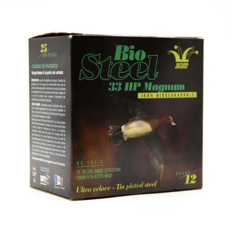 Boîte de 25 cartouches Bio Steel 33 HP Magnum 12/76 33g