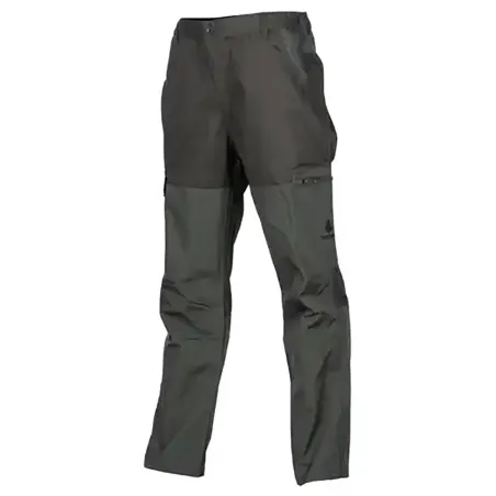 Pantalon chasse enfant 6 poches polyester coton vert 6 à 12 ans