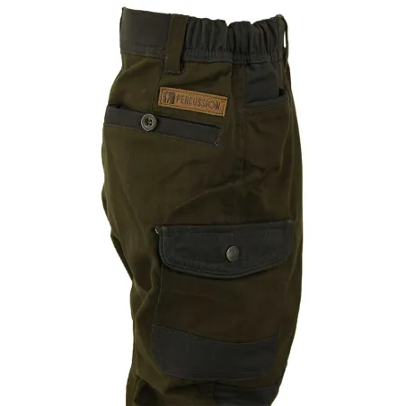 Fuseau chasse tradition enfant polyester coton kaki 8 et 12 ans