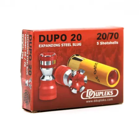 Boîte de 5 cartouche Ddupleks® sans plomb Cal. 20/70