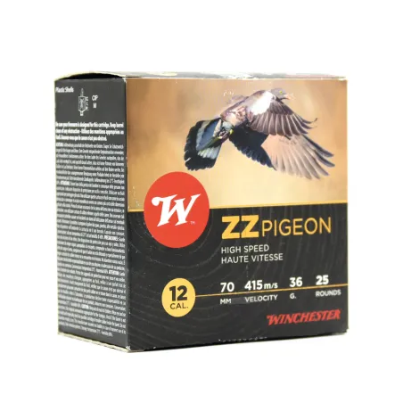 Boite de 25 cartouches ZZ Pigeon bourre jupe 12-70 36g 415m/s
