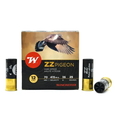 Boite de 25 cartouches ZZ Pigeon bourre jupe 12-70 36g 415m/s