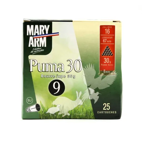 Boite de 25 cartouches PUMA bourre jupe 30g 16/67 pb 9