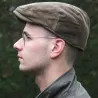 Casquette plate velours coton doublé polyester kaki T57