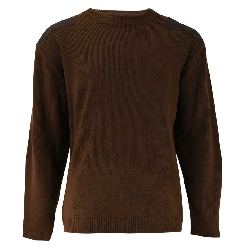 Pull chasse commando acrylique marron Taille L