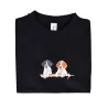 T-shirt enfant Setters coton peigné noir 12/14 ans