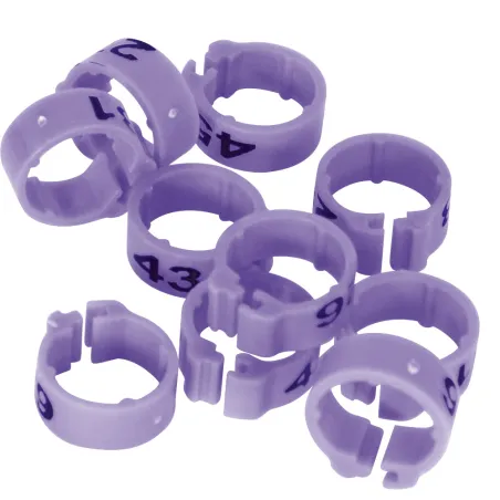 Bagues Spécial Pigeon Marquage Laser Indélébile numérotées 9 couleurs