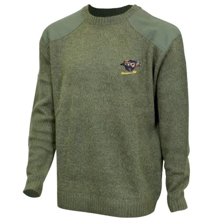 Pull col rond broderie Sanglier Taille S