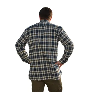 Chemise longue à carreaux bleu Chevron taille 2XL