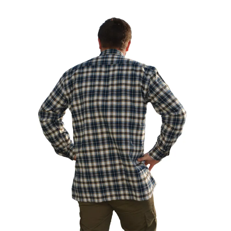 Chemise longue à carreaux bleu Chevron taille 2XL