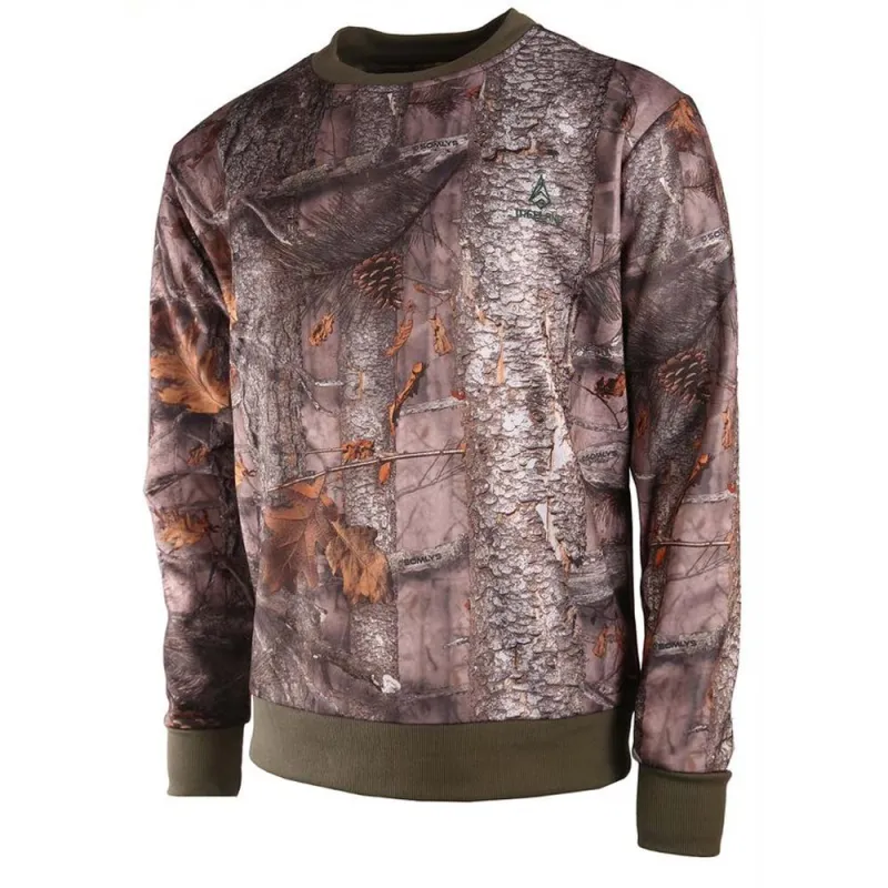 Sweat homme col rond Treeland® camouflage forest taille S et 2XL