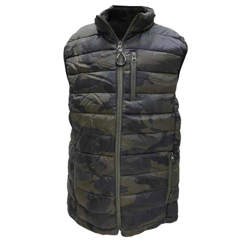 Gilet matelassé enfant trek déperlant polyamide camo Taille 12 ans