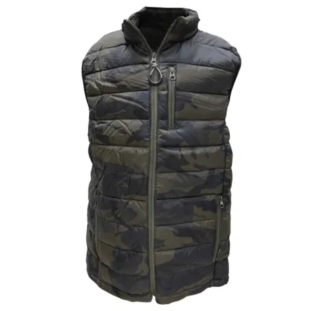 Gilet matelassé enfant trek déperlant polyamide camo Taille 12 ans