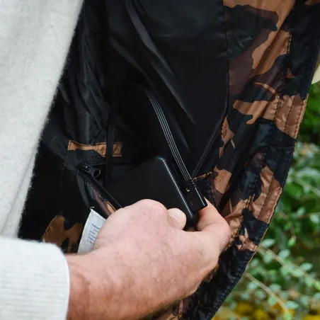 Gilet chauffant fibre polyester et carbone camo CE taille 2XL