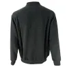 Pull Xeres coton polyester gris anthracite col bleu clair Taille L