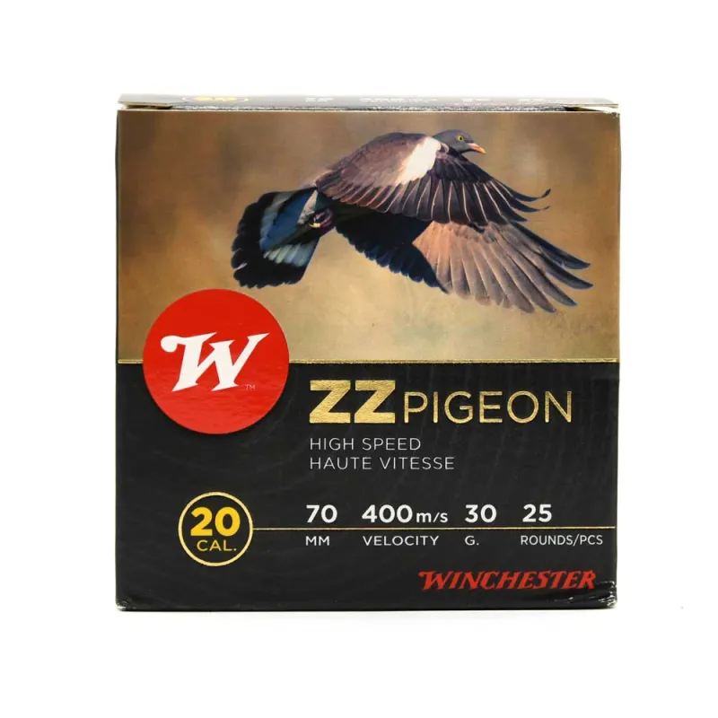 Boite de 25 cartouches ZZ pigeon bourre jupe 20-70 30g 400m/s