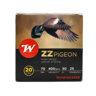 Boite de 25 cartouches ZZ pigeon bourre jupe 20-70 30g 400m/s