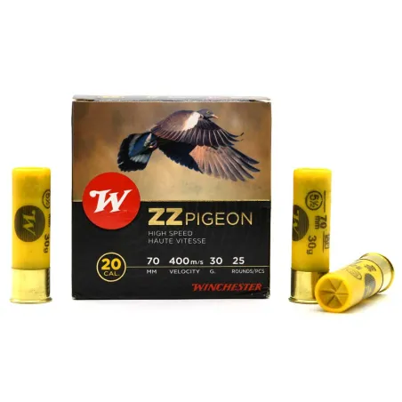 Boite de 25 cartouches ZZ pigeon bourre jupe 20-70 30g 400m/s