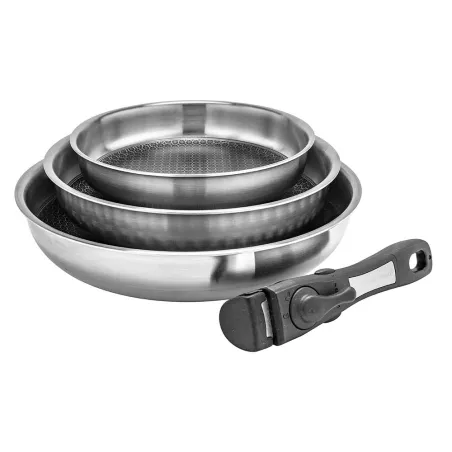 Poêle acier inoxydable nid d'abeille 24 cm