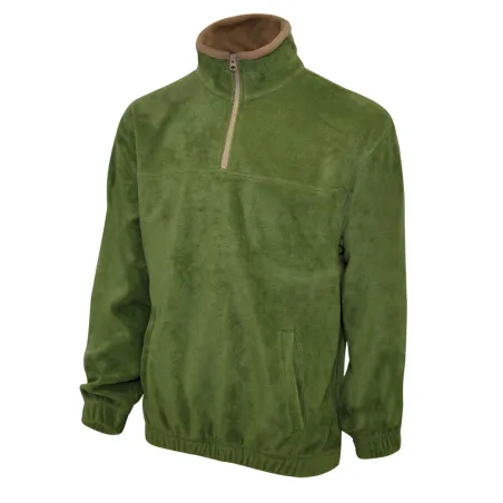 Pull polaire de chasse kaki Luxe taille S à 3XL