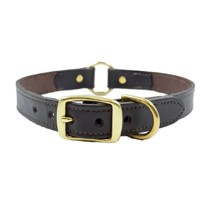 Collier cuir chocolat 4 tailles