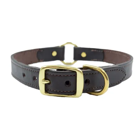 Collier cuir chocolat 4 tailles