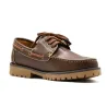 Chaussures bateau semelle crantée synthétique marron 40 à 46