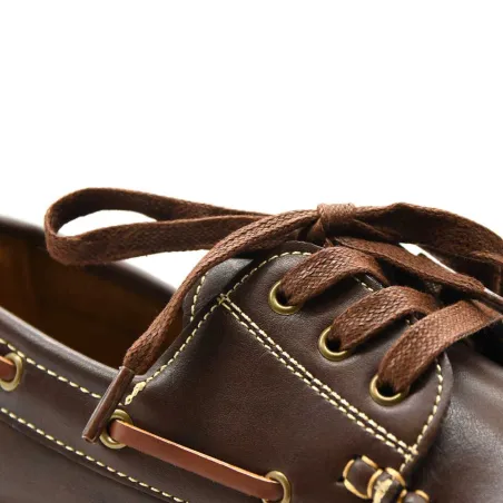 Chaussures bateau semelle crantée synthétique marron 40 à 46