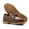 Chaussures bateau semelle crantée synthétique marron 40 à 46