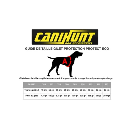 Gilet de protection Pro cano ripstop anti perforation tour poitrail 42cm