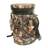 Tabouret-seau pivotant camouflage rembourré 25L rangement 45x30cm