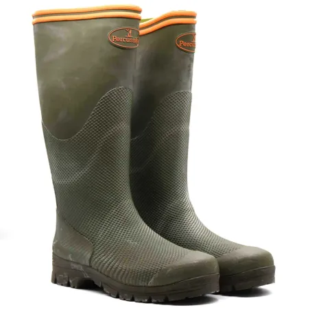 Bottes Percussion Stronger antidérapantes caoutchouc jersey Kaki