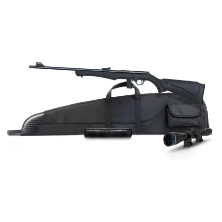 Carabine à verrou 22LR + fourreau + silencieux + lunette 3-9 x 40