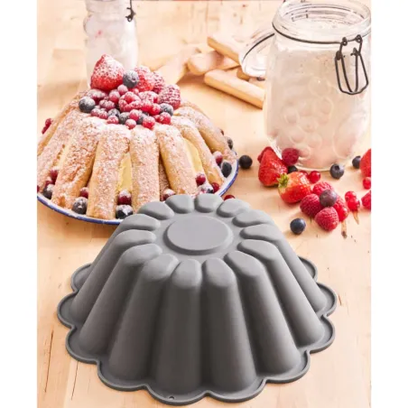Moule à charlotte silicone 24x8cm - cuisson et démoulage facile