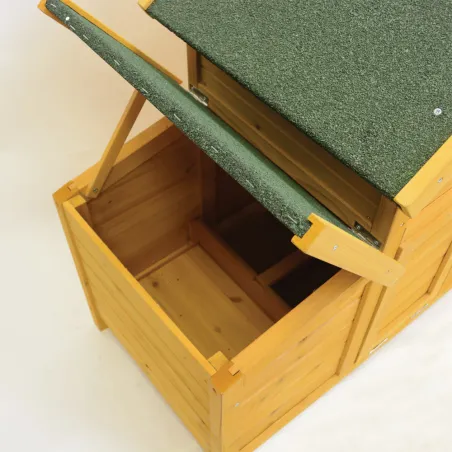 Poulailler bois Avistar 2 poules 80 X 47 X H 77 cm