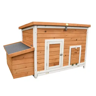 Poulailler 6 poules Hefa toit plastique avec perchoirs