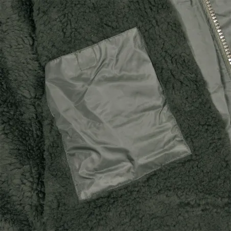 Coupe-vent fourré imperméable kaki taille S à 3XL