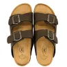 Sandales Tristan double bride réglables marron 40 à 45