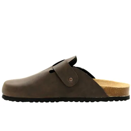Sabots ouverts Pinosol confort synthéthique effet cuir marron 41 à 46