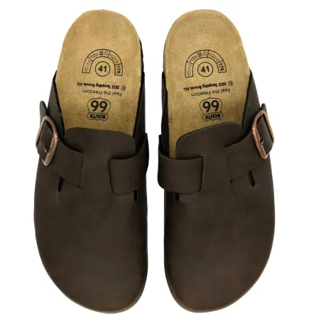 Sabots ouverts Pinosol confort synthéthique effet cuir marron 41 à 46