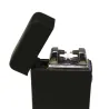 Briquet tempête électrique soft touch alu noir 7 x 3,5 x 1,2 cm
