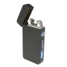 Briquet tempête électrique soft touch alu noir 7 x 3,5 x 1,2 cm