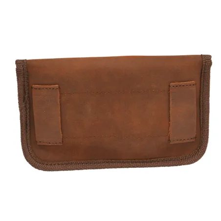 Etui 10 balles fermeture pression luxe cuir vieilli de vachette