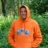 Sweat à capuche orange sangliers Bartavel Taille M à 3XL