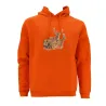 Sweat à capuche orange grands animaux Bartavel®