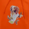 Sweat à capuche orange épagneul Bartavel®