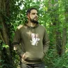 Sweat à capuche kaki épagneul Bartavel®