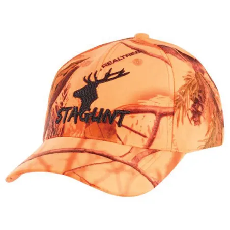 Casquette brodée polyester camo orange blaze taille unique