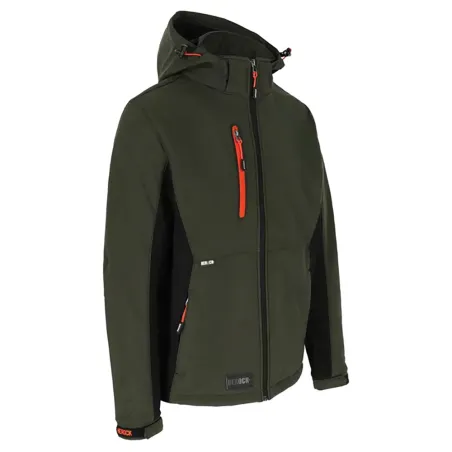Veste Softshell Trystan Kaki/Noir Herock M à 3XL – Déperlante & robuste